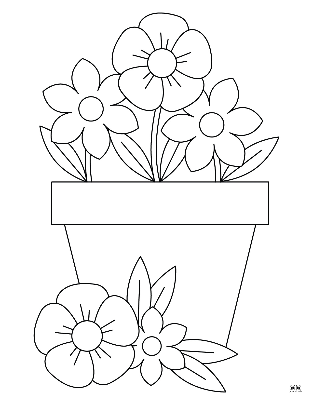 Free Printable Simple Flower Coloring Pages Printable Templates Bilarasa