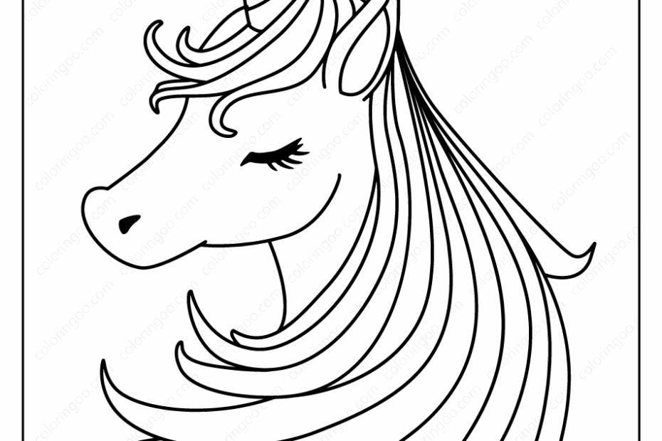 Free Printable Sleeping Unicorn Pdf Coloring Page