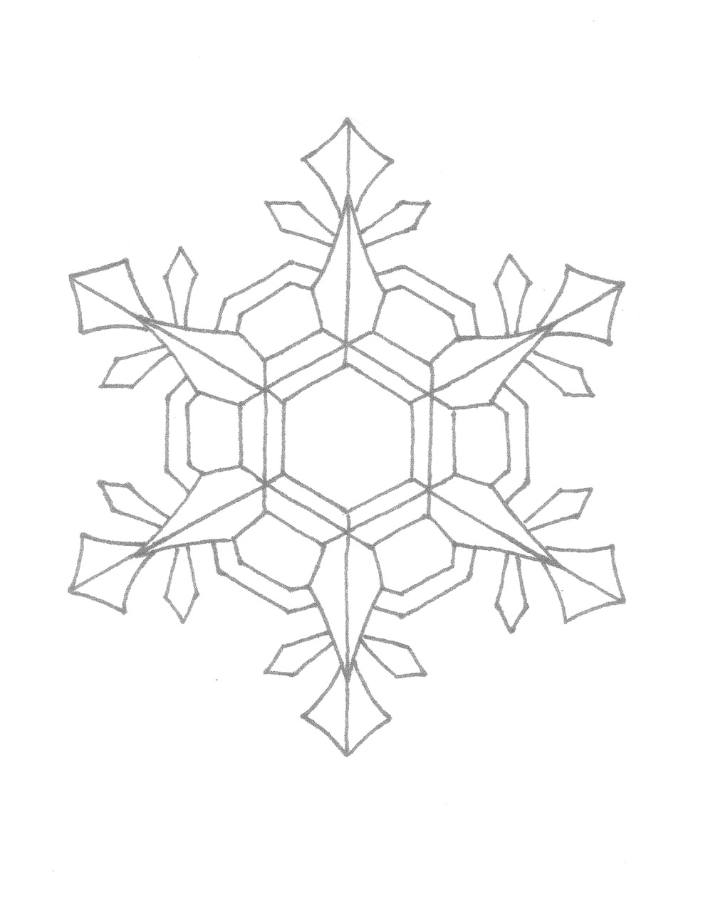 snowflake coloring pictures free