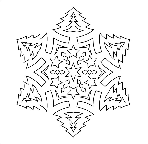 free printable snowflake template pdf