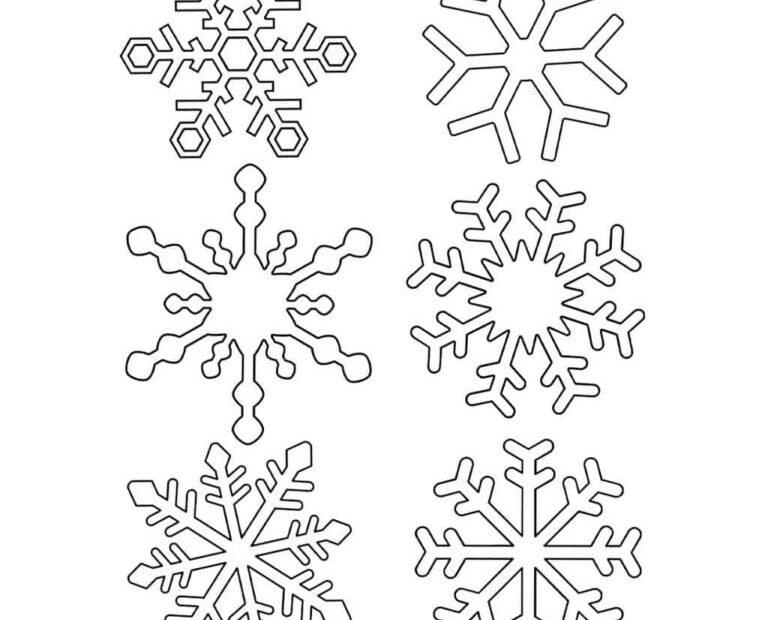 Free Printable Snowflake Template Pdf Printables Template Free