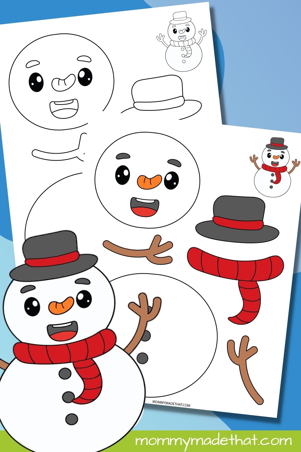 Free Printable Snowman Craft Printable Online