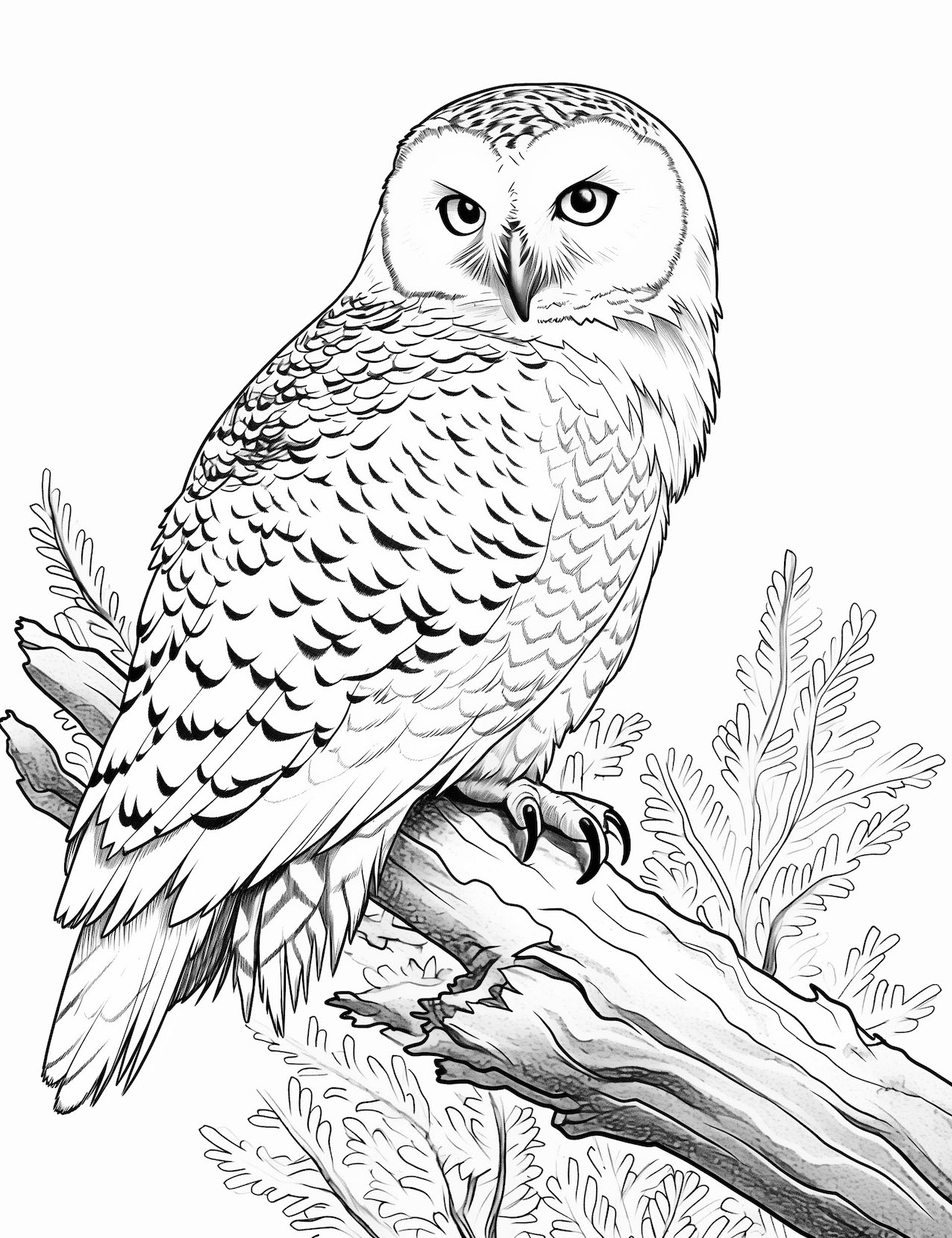 Free Printable Snowy Owl Coloring Pages Free Coloring Sheet 