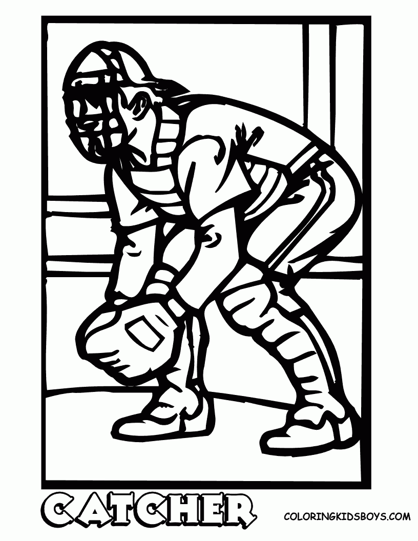 Free Printable Softball Coloring Pages Coloring Home