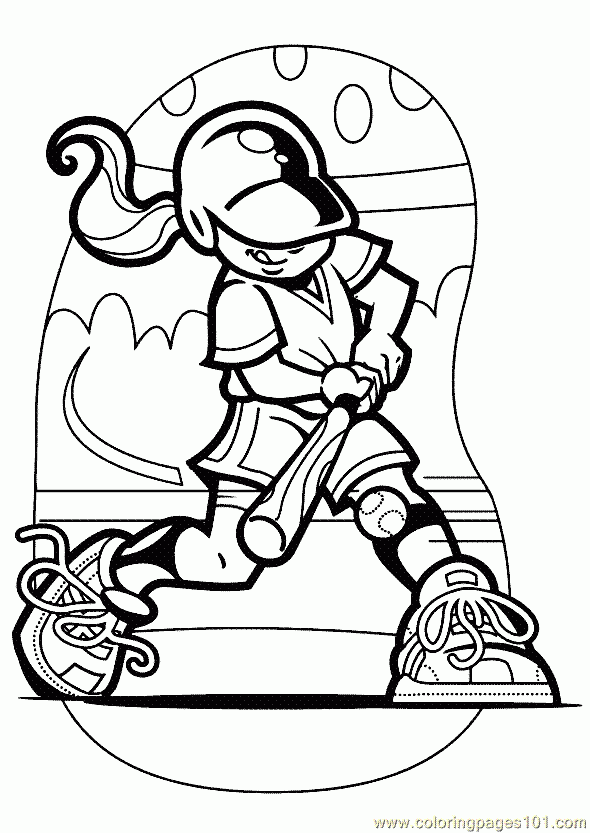 Free Printable Softball Coloring Pages Coloring Home