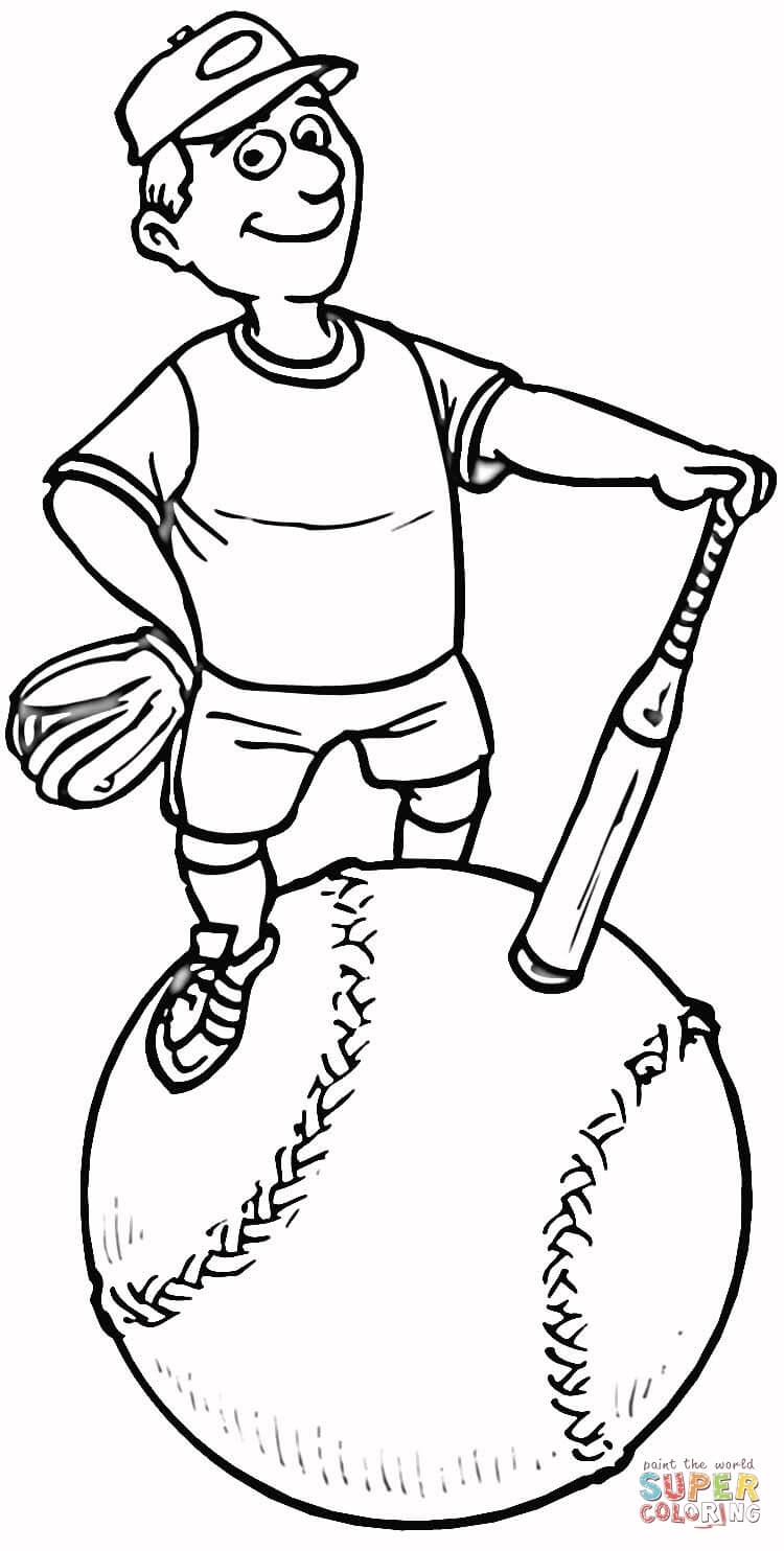 Free Printable Softball Coloring Pages Coloring Home