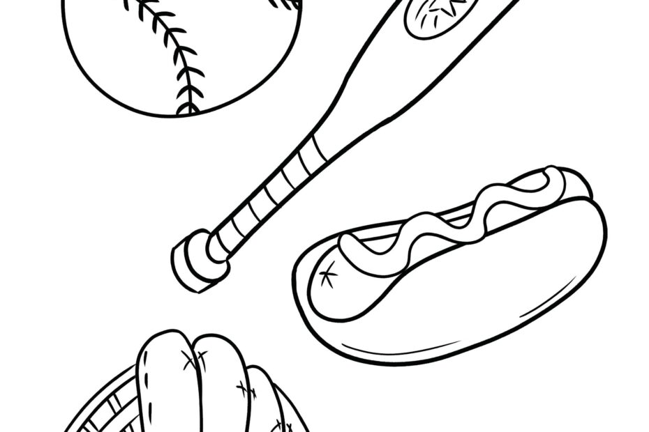 Free Printable Softball Coloring Pages Pdf For Kids Coloringfolder