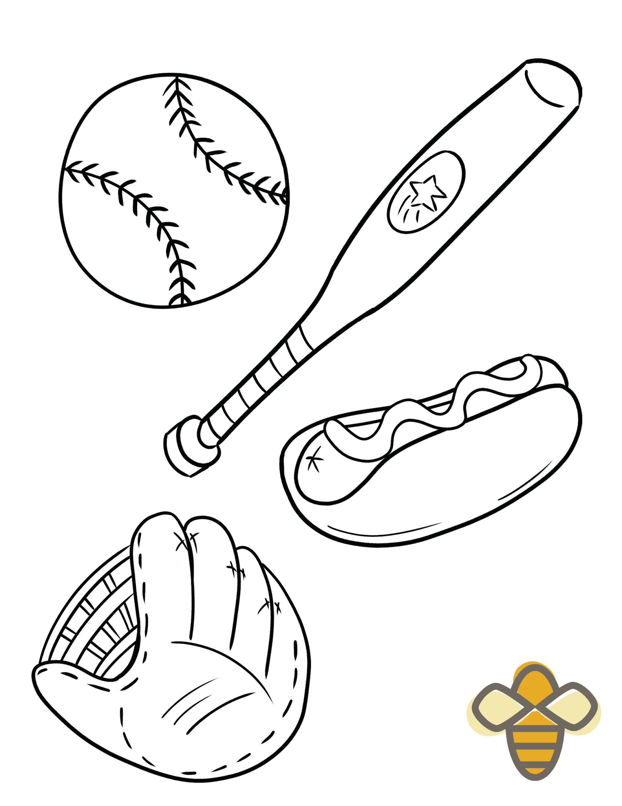 Free Printable Softball Coloring Pages Pdf For Kids Coloringfolder 