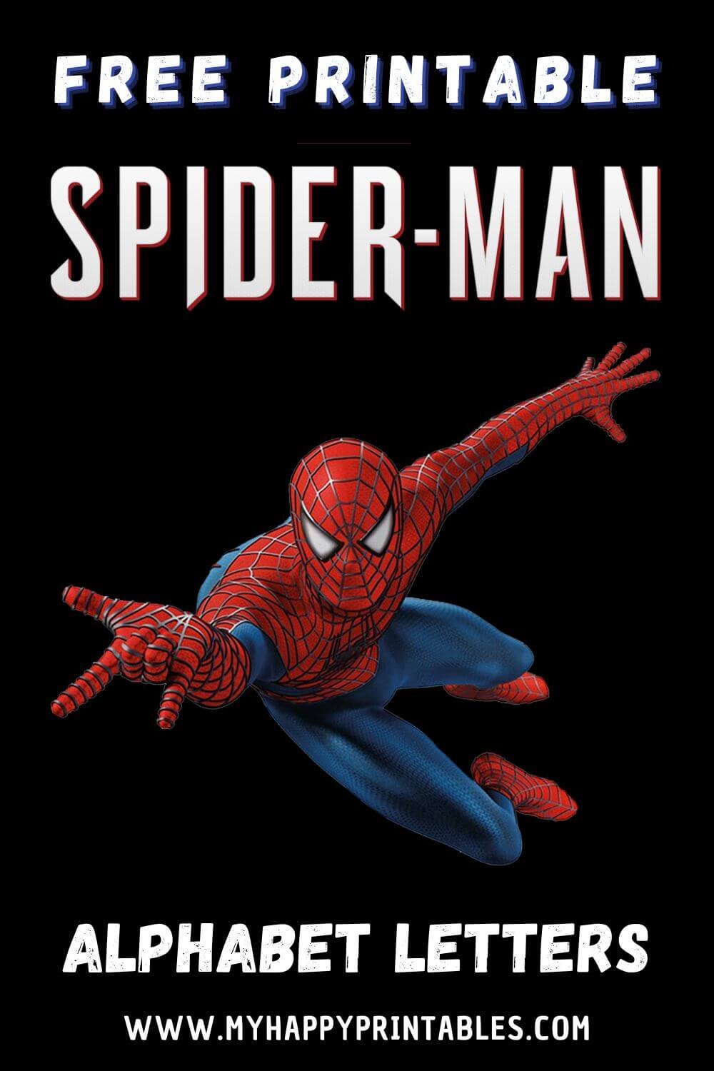Free Printable Spider man Alphabet Letters My Happy Printables