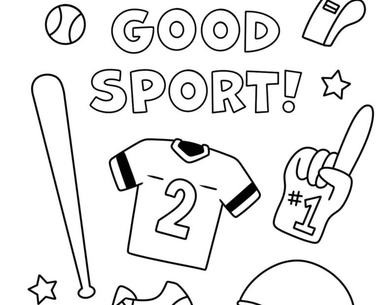 Free Printable Sports Coloring Pages For Kids