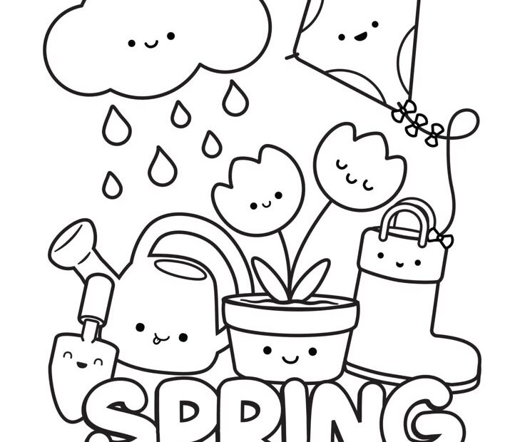 Free Printable Spring Coloring Pages That Are So Cute Spring
