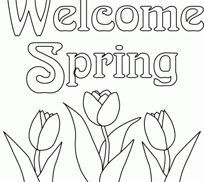 Free Printable Spring Flowers Coloring Pages Coloring Home