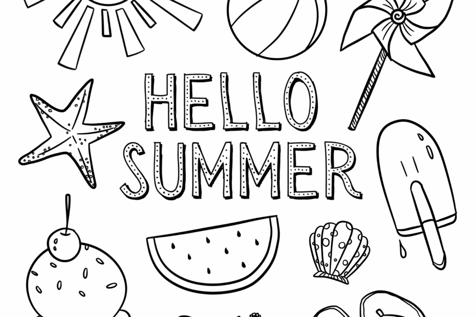 Free Printable Summer Colouring Pages Free Coloring Sheet Printables