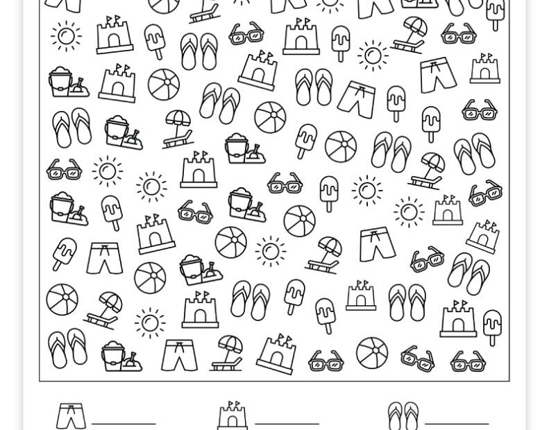 Free Printable Summer I Spy Pjs And Paint