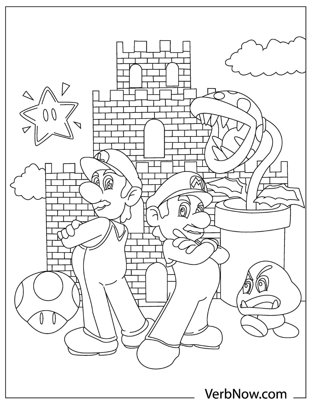 Free Printable Super Mario Pdf Coloring Page Super Mario Free Printable Super Mario Pdf Coloring Page Super Mario