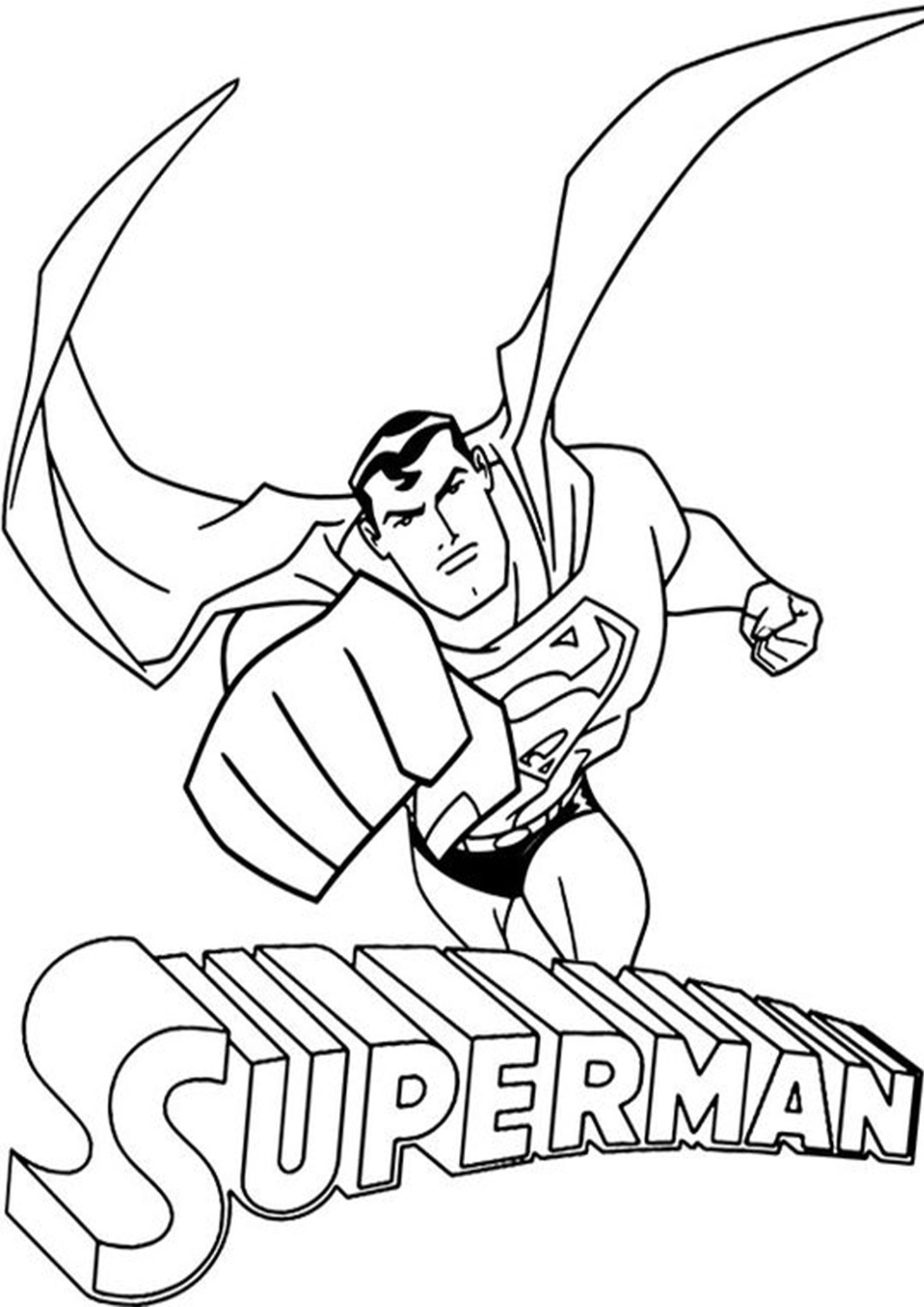 superhero color pages free