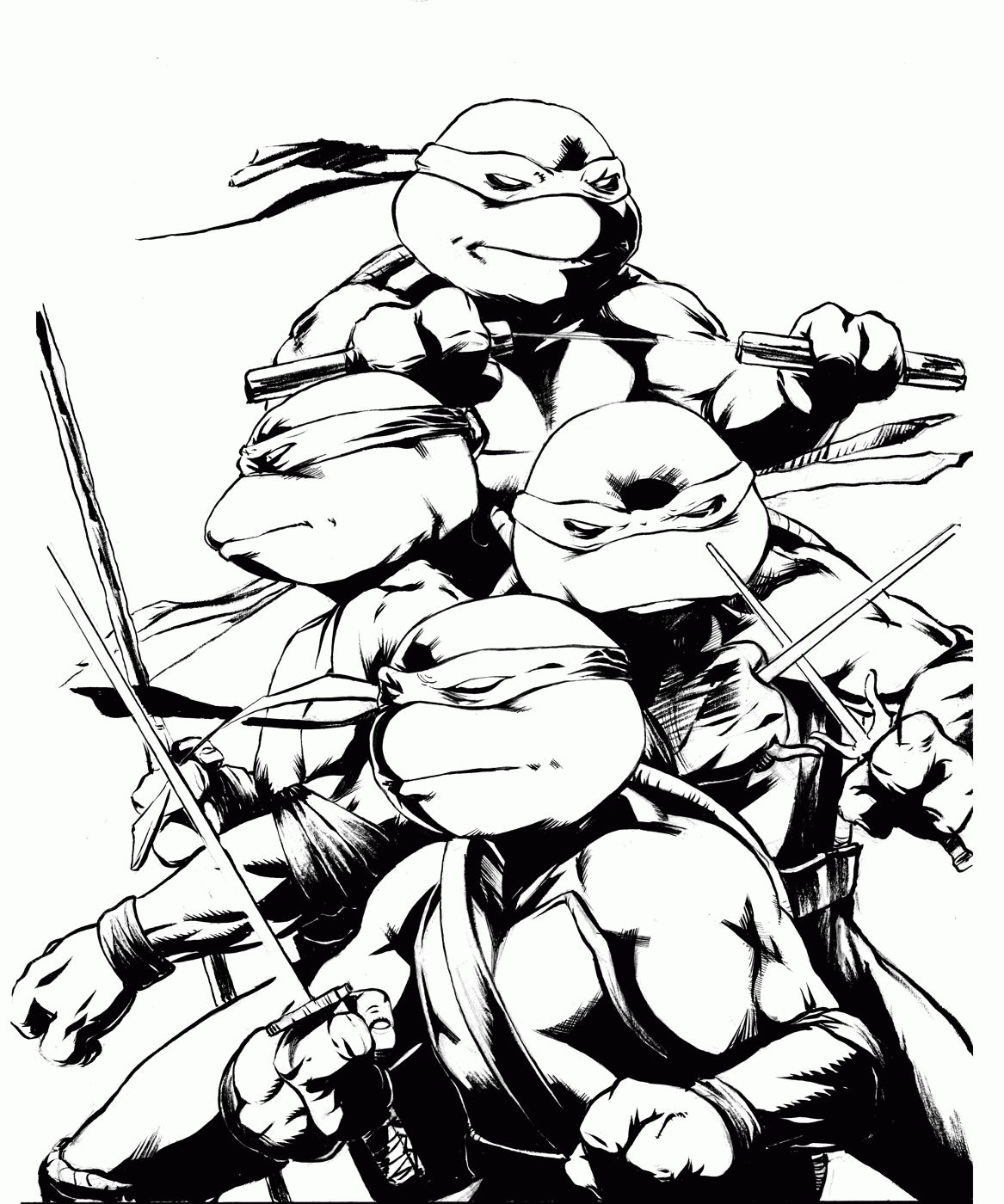 Free Printable Teenage Mutant Ninja Turtles Coloring Pages Coloring Home