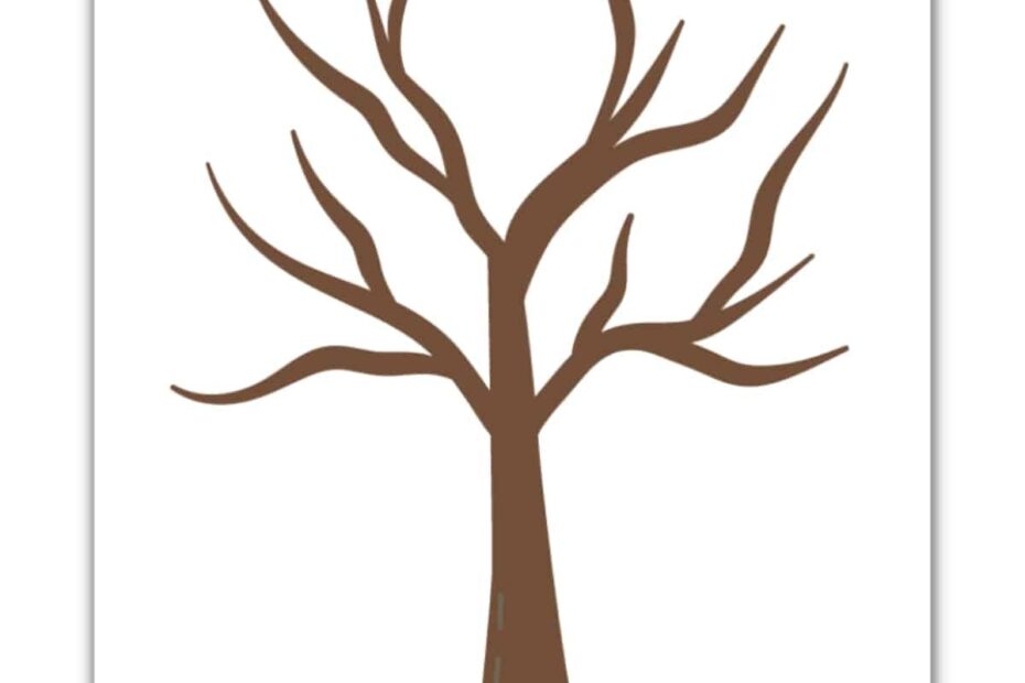 FREE Printable Trees Without Leaves Template 19 Pages