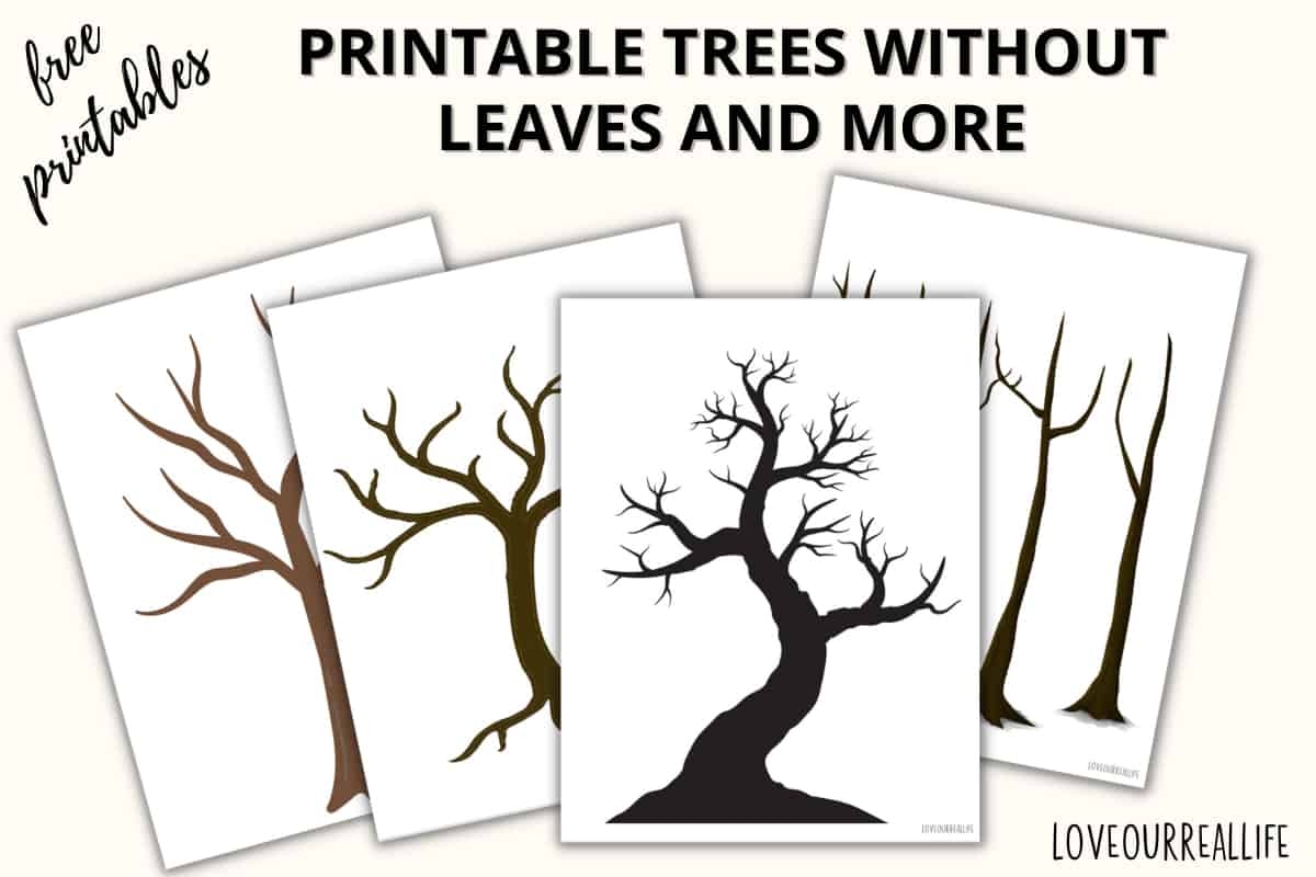 FREE Printable Trees Without Leaves Template 19 Pages Love Our Real 