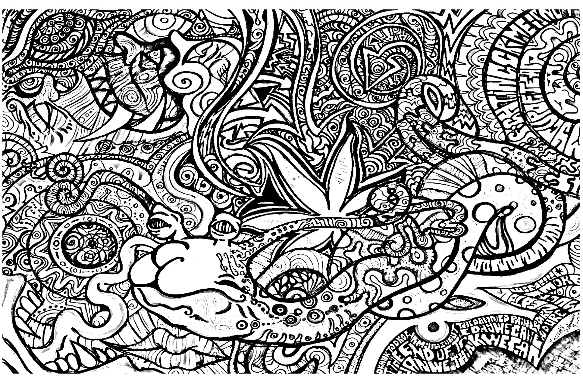 Free Printable Trippy Coloring Pages Free Printable