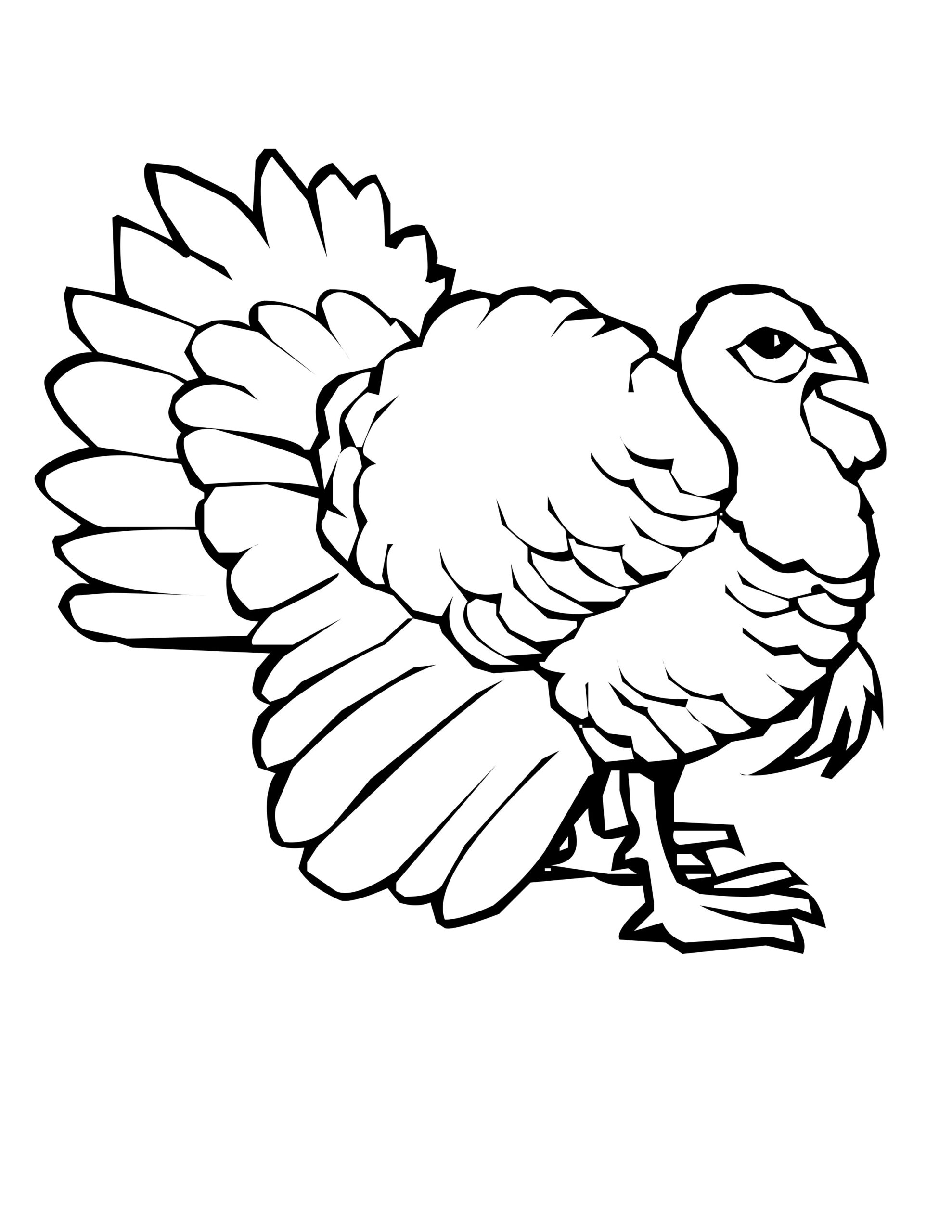 turkey color page printable