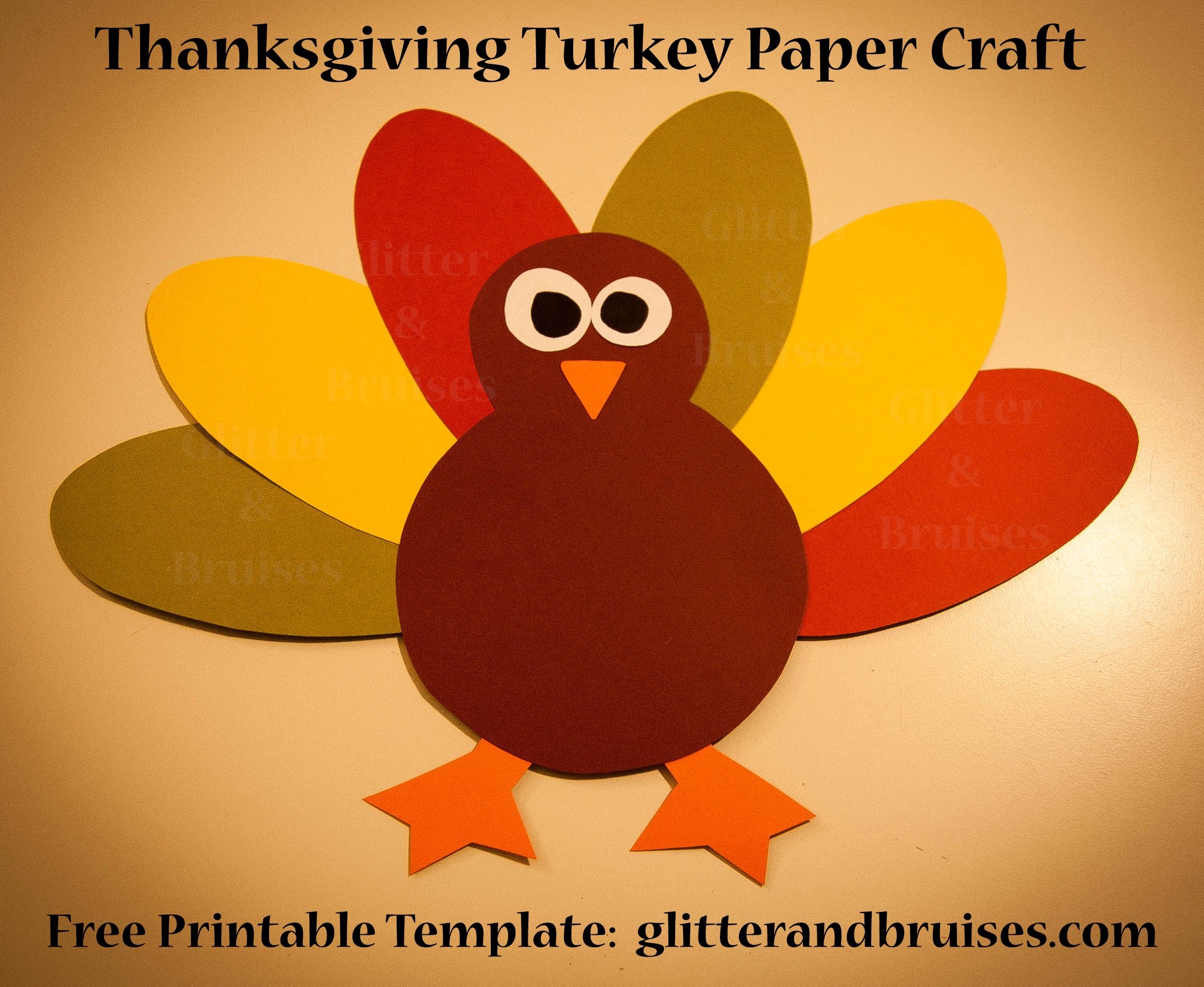Free Printable Turkey Template Social Media Template