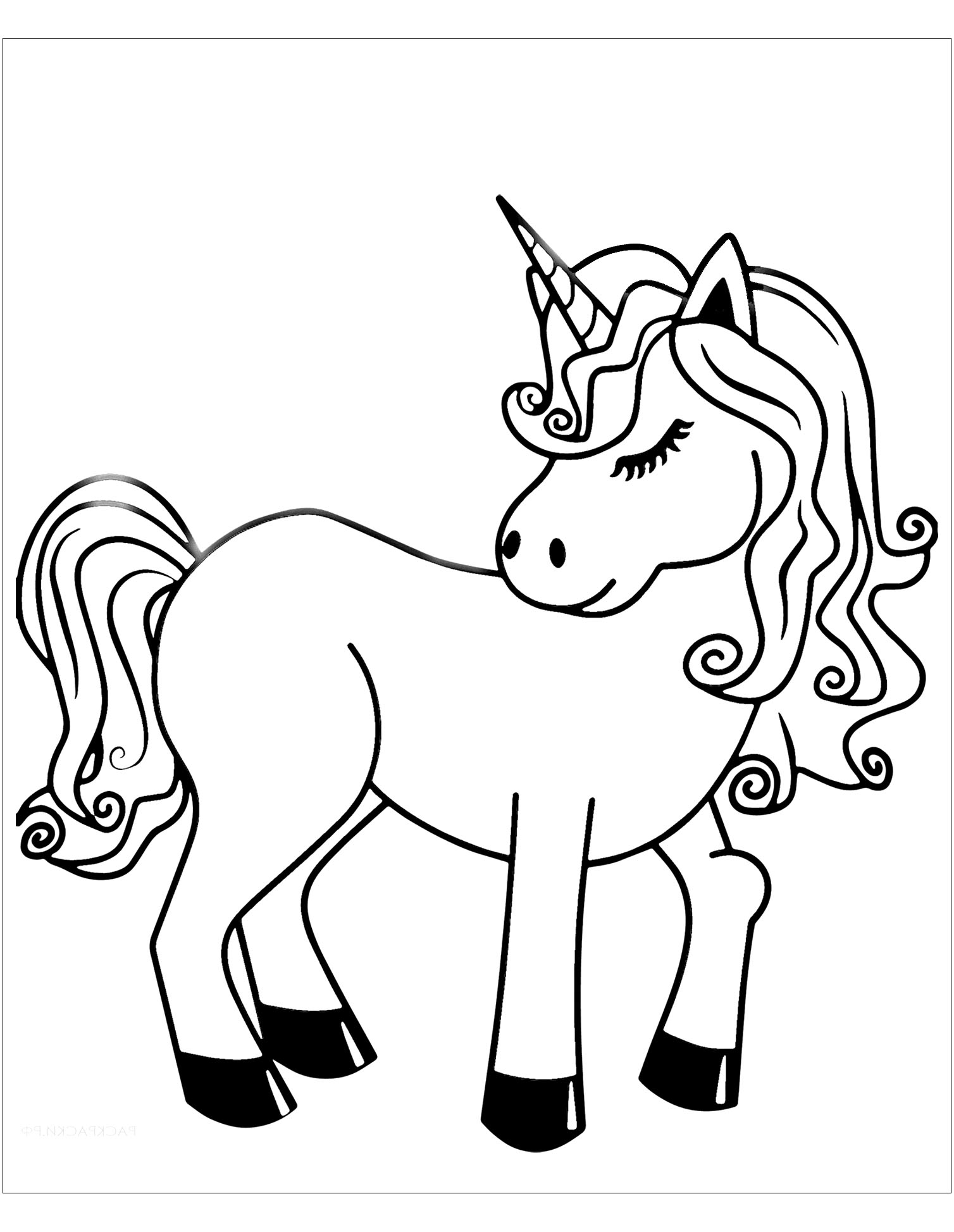 unicorn color pages free printable