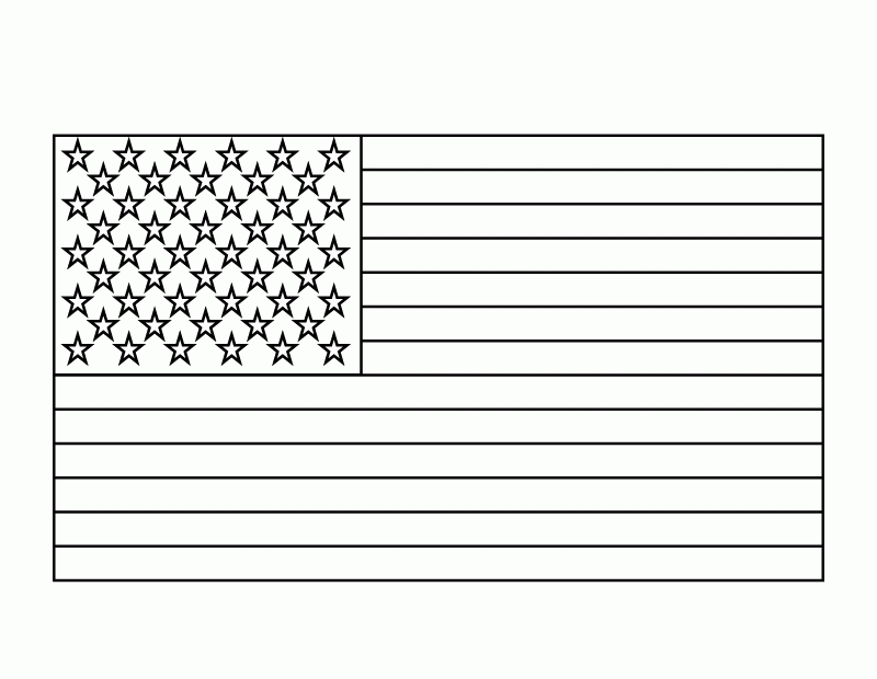 Free Printable USA Flag Coloring Page