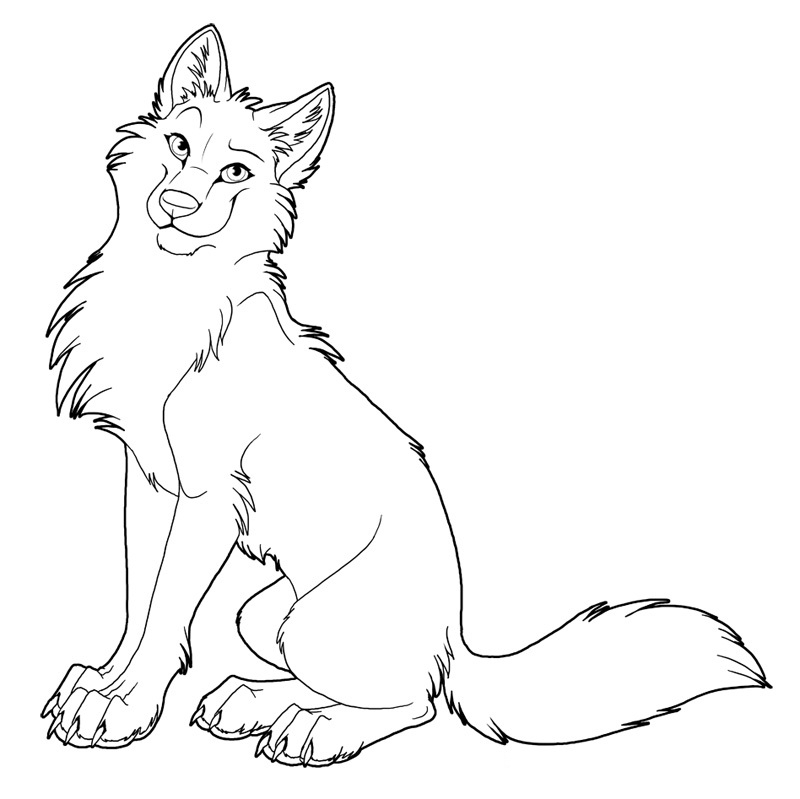 wolf free coloring pages