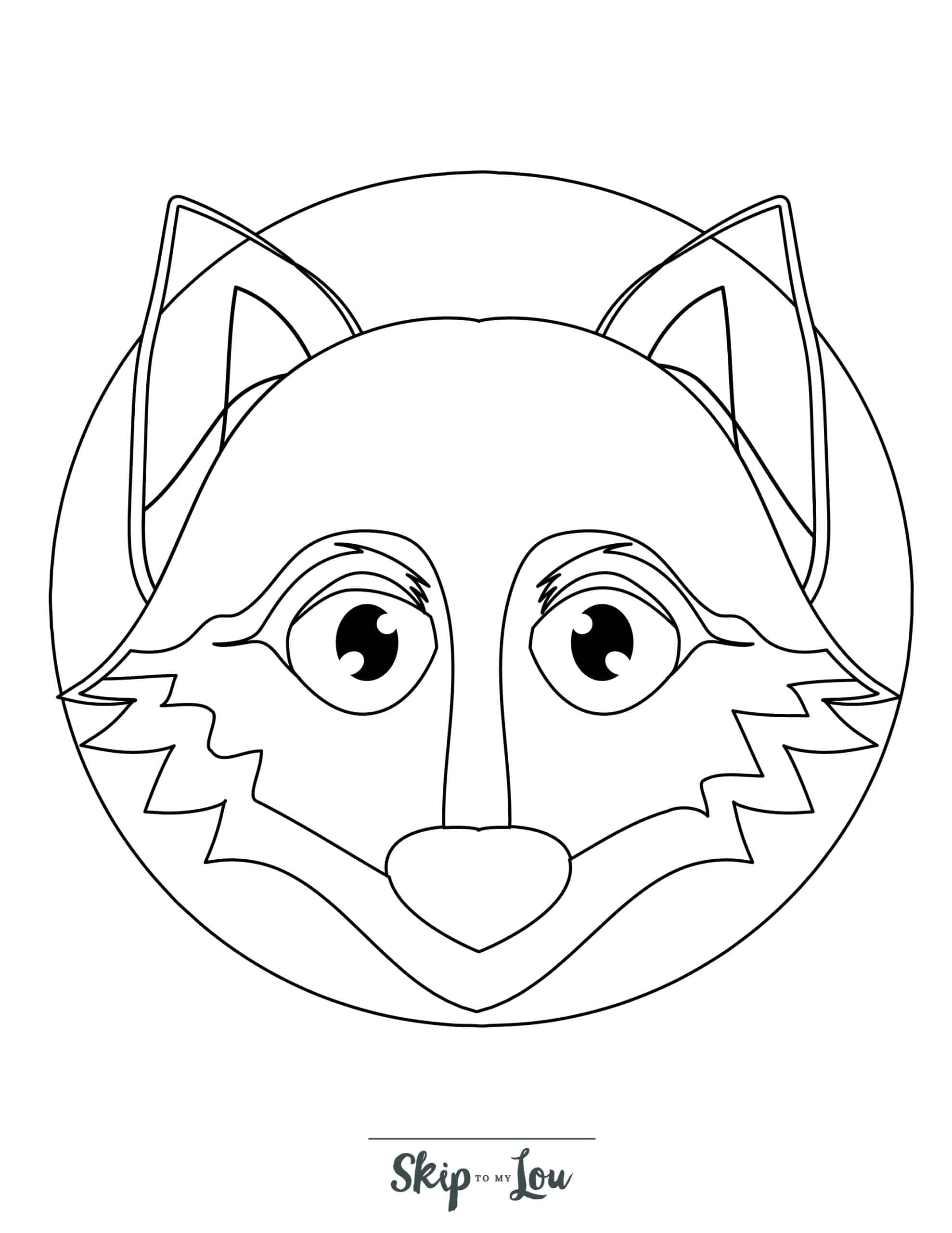 wolf coloring sheet free