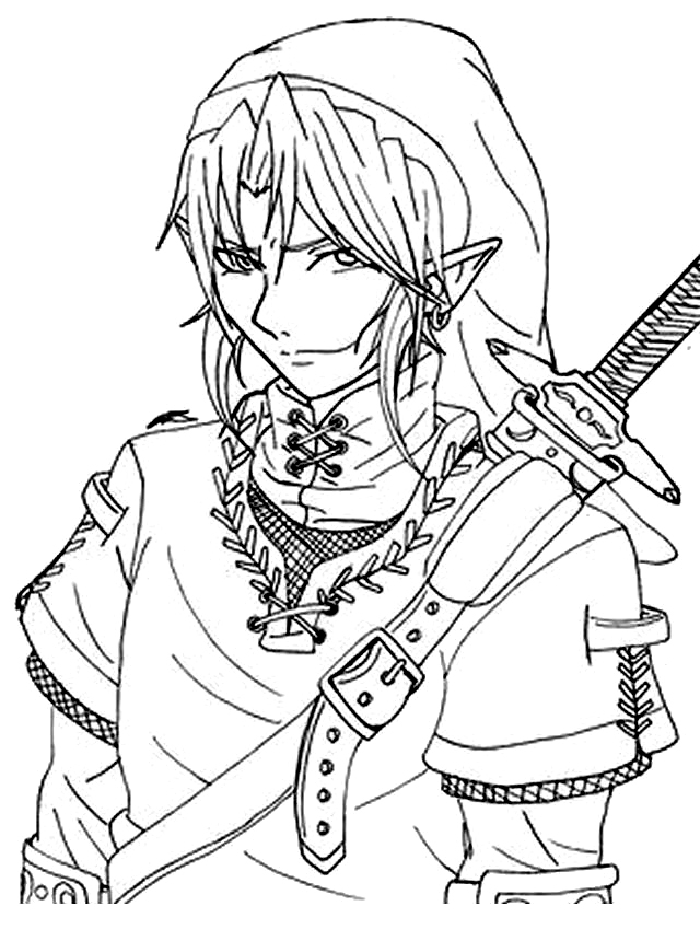 Zelda coloring pages totk