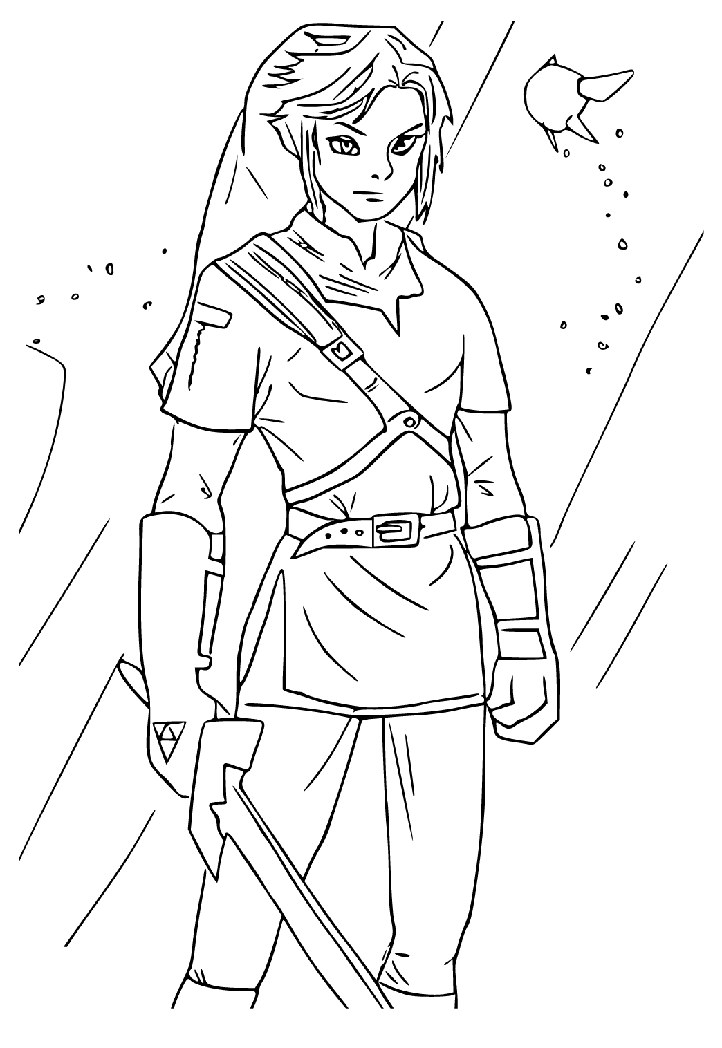 Free Printable Zelda Sword Coloring Page Sheet And Picture For Adults 