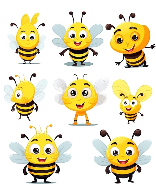 Free Printables Of Bees In Ten Shapes Premium AI generated Image