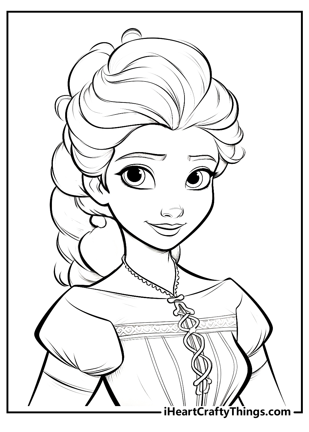 Elsa printable coloring Elsa printable coloring