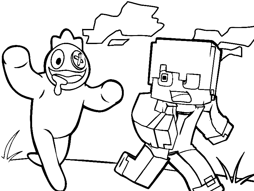 Free Rainbow Friends Coloring Pages Blue Rainbow Friends Coloring