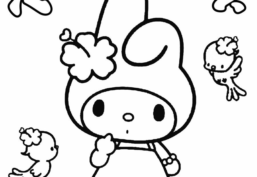 Free Sanrio My Melody Coloring Page Hello Kitty Colouring Pages