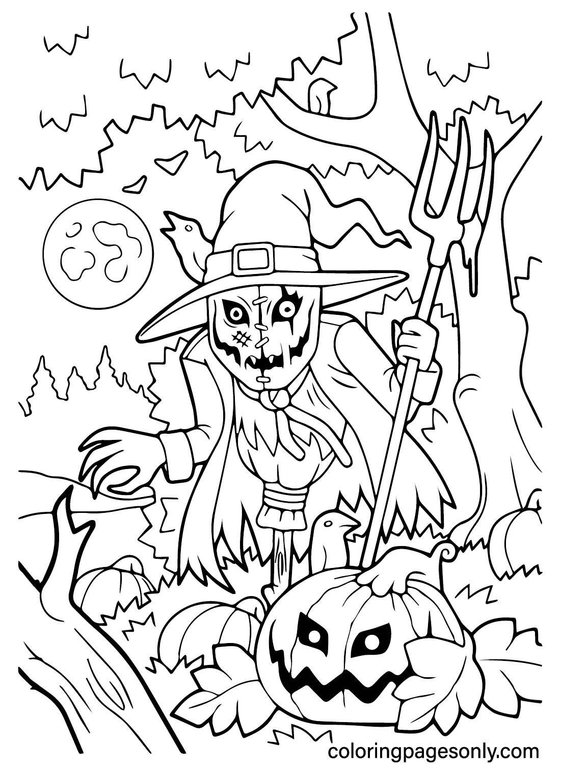 Free Scary Halloween Coloring Page Free Printable Coloring Pages Free Scary Halloween Coloring Page Free Printable Coloring Pages