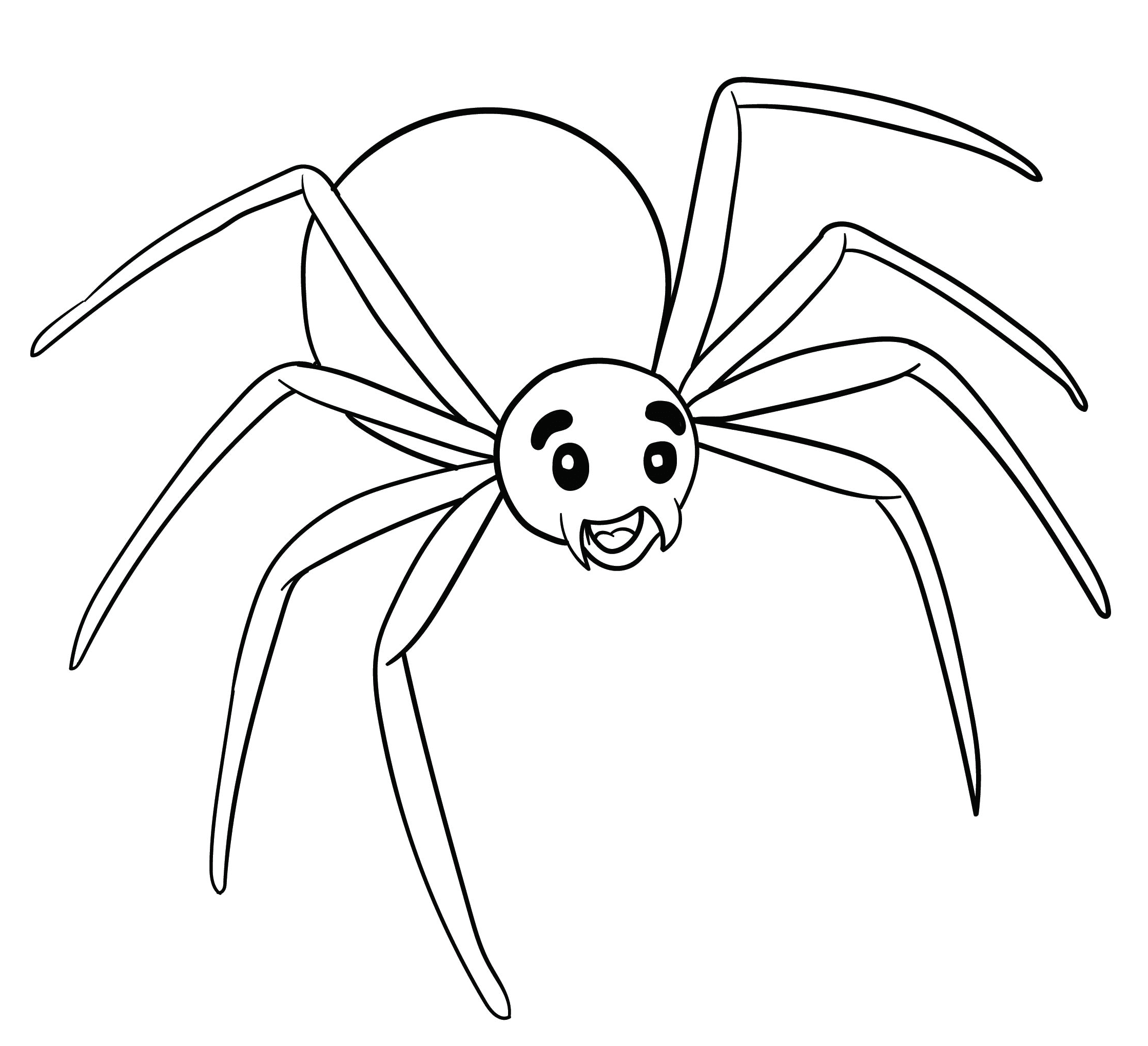free printable spider coloring page