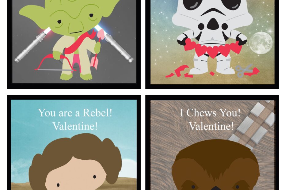 Free Star Wars Valentine Printable Pink Cake Plate