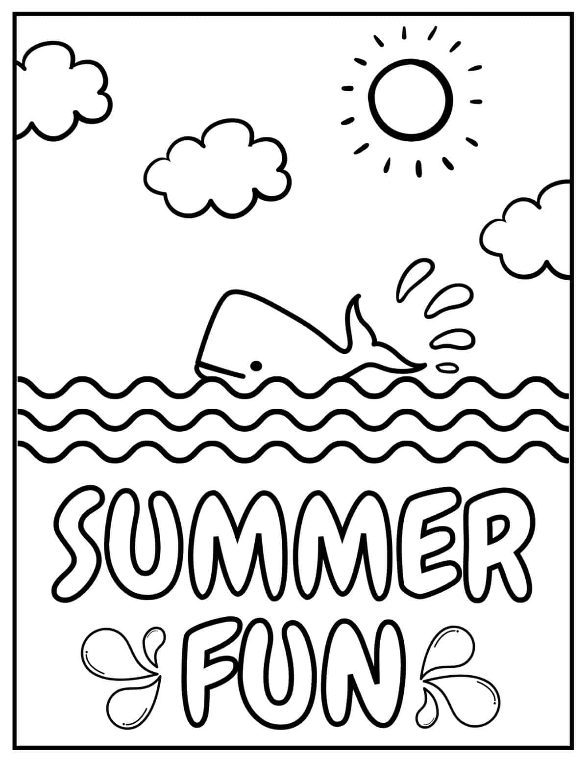 Free Summer Coloring Sheets For Kindergarten Printable Printable Free Summer Coloring Sheets For Kindergarten Printable Printable