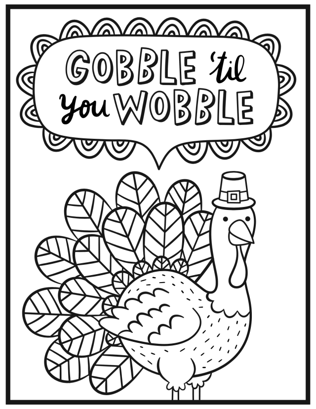 free coloring sheet for thanksgiving