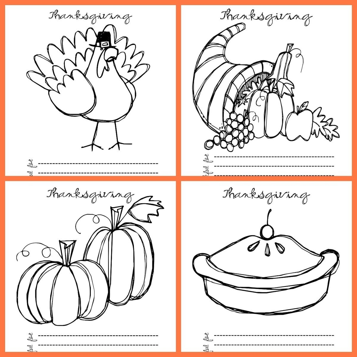 FREE Thanksgiving Coloring Pages Lil 39 Luna