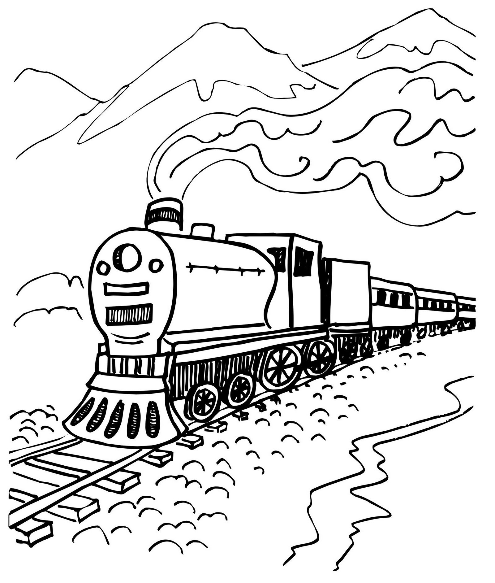 train colour printable