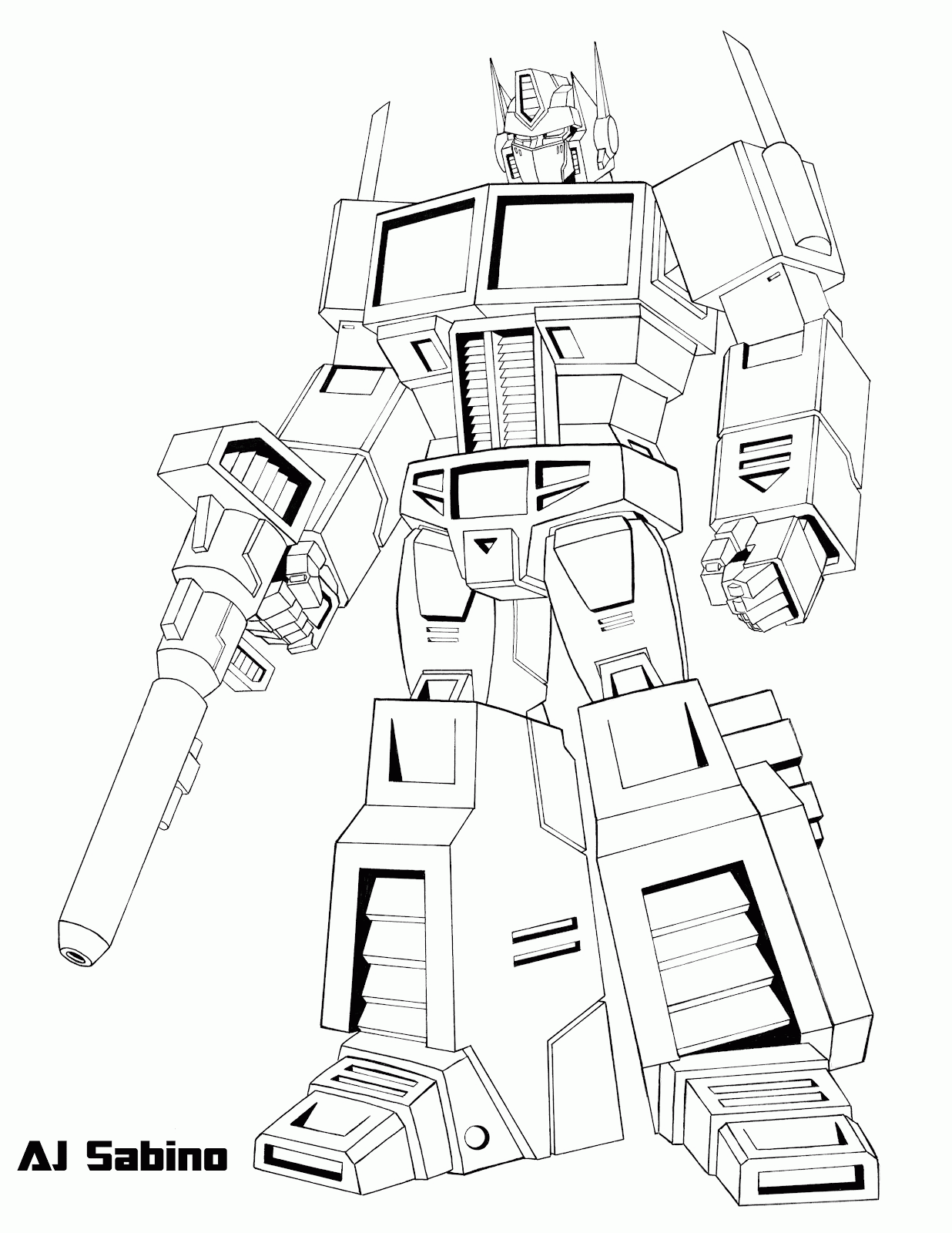 Free Transformer Optimus Prime Coloring Pages Download Free 