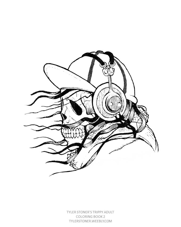 FREE Trippy Adult Coloring Pages TYLER STONER