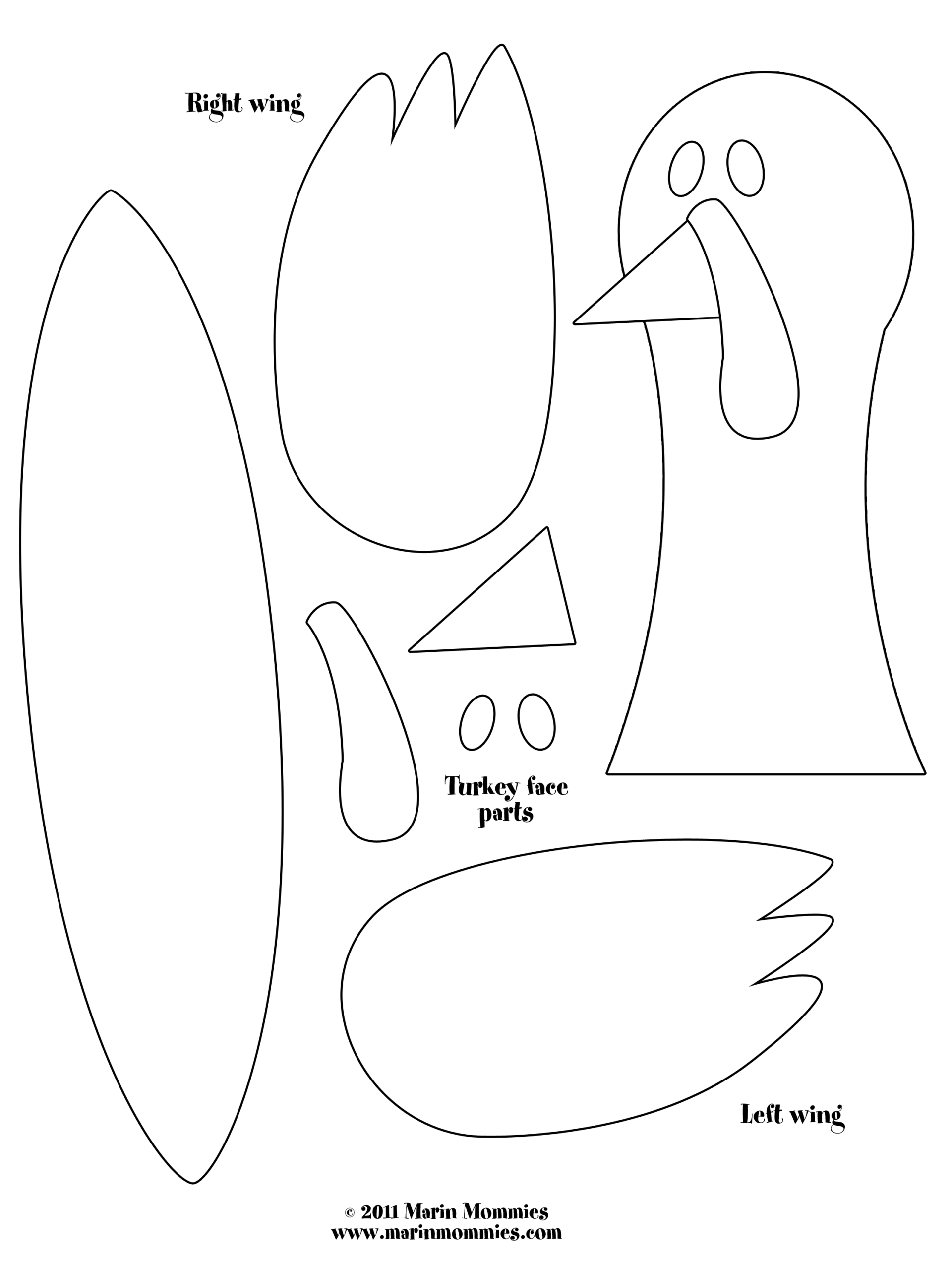 free printable turkey template