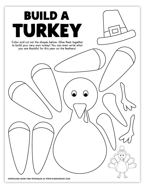 Free Turkey Template Printable Social Media Template