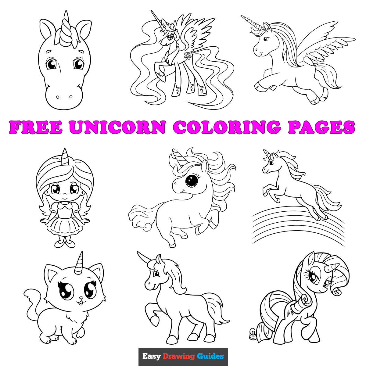 Unicorn Coloring Pages