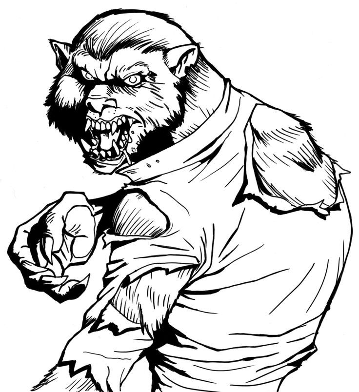 Free Werewolf Coloring Pages Coloring Home