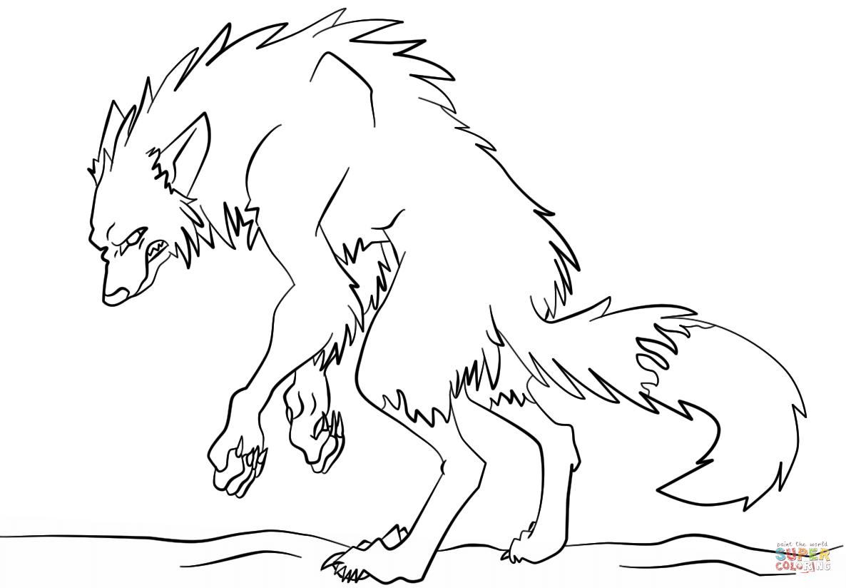 Free Werewolf Coloring Pages Coloring Home